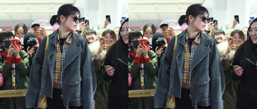 马思纯厉害了！一条裤子穿出胯比肩宽，网友：难怪欧豪那么爱她