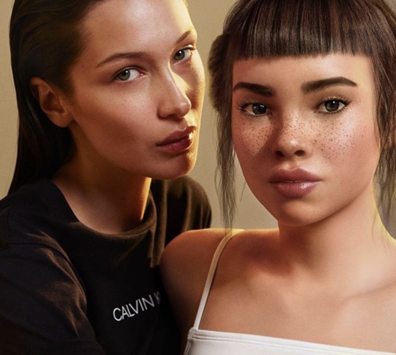 图：Lil Miquela（右）