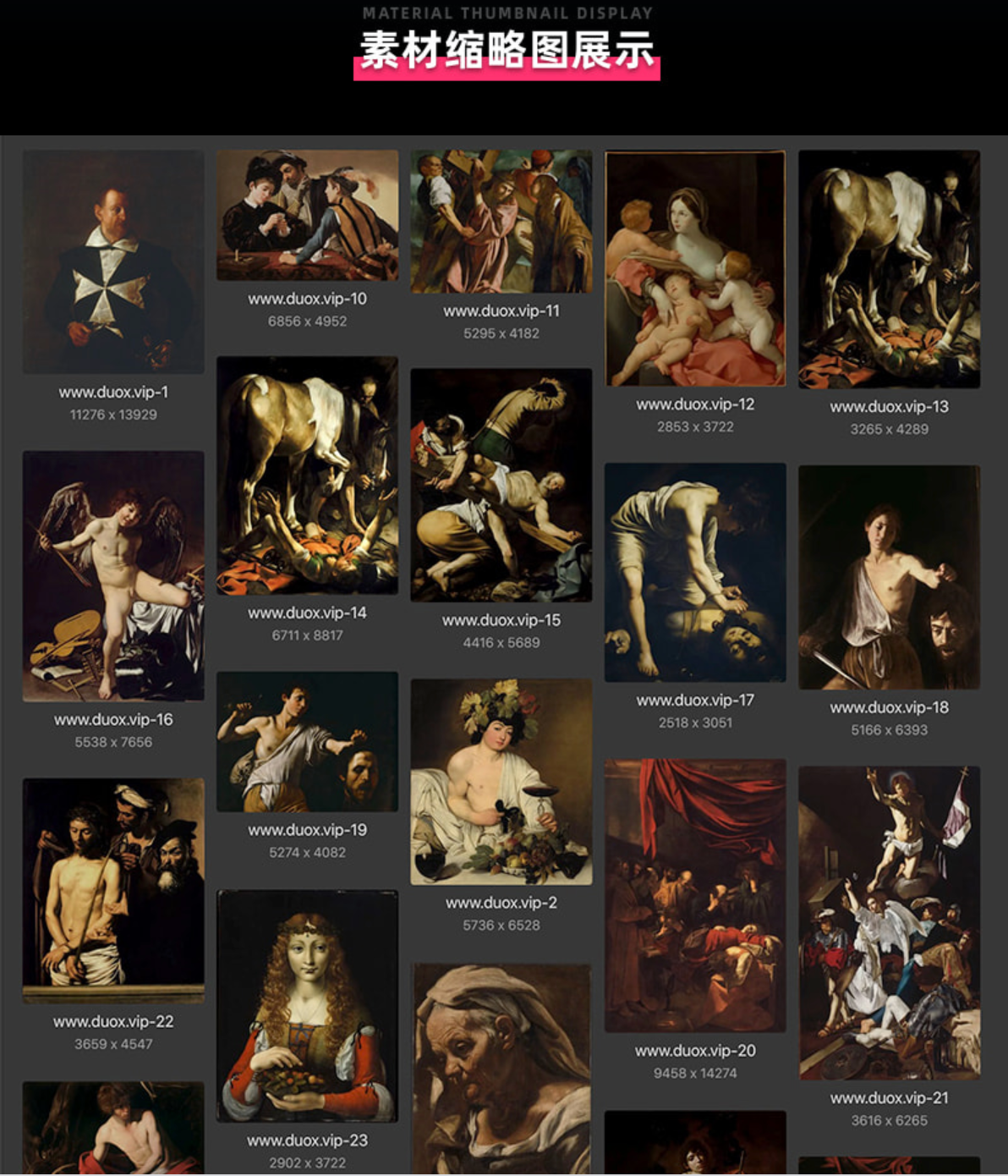 作品集下载｜上帝的”光”，他本身就是一件艺术品-卡拉瓦乔