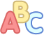 教育类字母abc可爱卡通微信点击关注引导关注图片素材模块样式