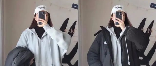 羽绒服如何一衣多穿？一件黑色羽绒服教你周一到周五不重样，好穿