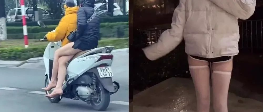 这些靓女身上有两个季节