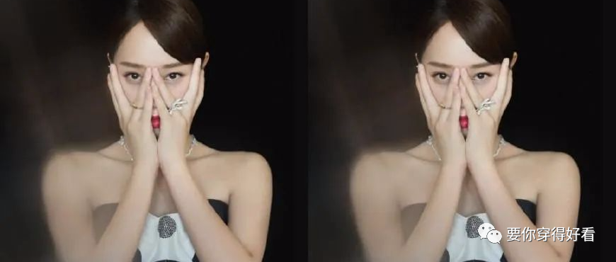 30岁蓝盈莹和33岁李菲儿同穿一条长裙，网友：胶原蛋白美不过假脸