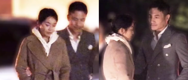 闫妮与耿乐深夜聚餐被偷拍！手拉手贴耳亲密热聊，素颜出镜皮肤超白