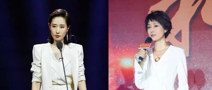 刘敏涛和马伊琍撞衫白色套装，真的明白好气质是多养眼