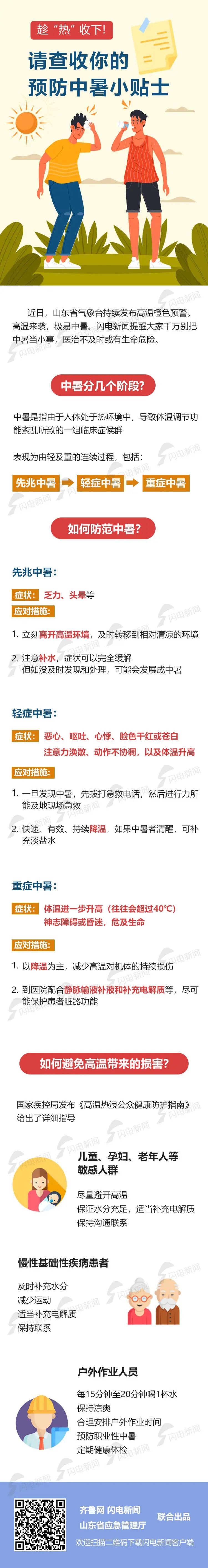 请查收你的预防中暑小贴士，趁“热”收下！请查收你的预防中暑小贴士